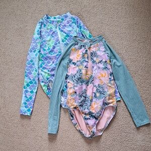 Kids Swimwear Set - Floral and Mermaid Design